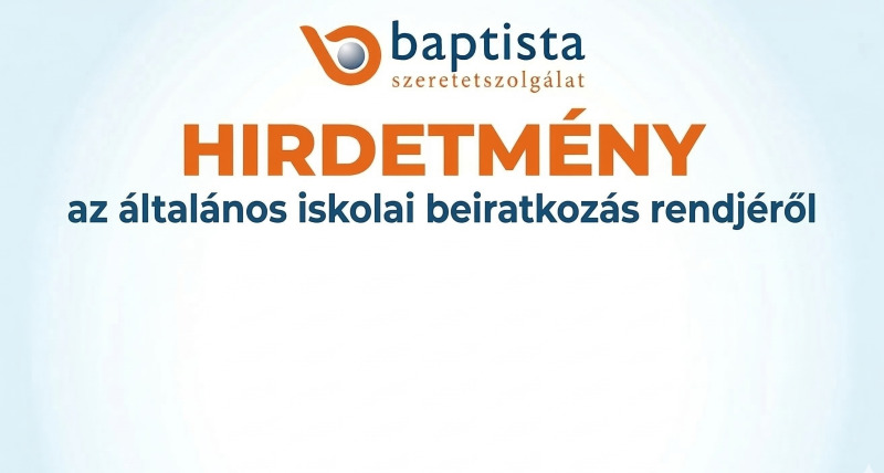 Hirdetmény az általános iskolai beiratkozás rendjéről